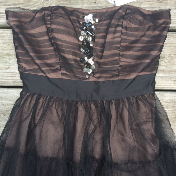 NWT Max and Cleo Black Strapless Dress 2 - Picture 3 of 7